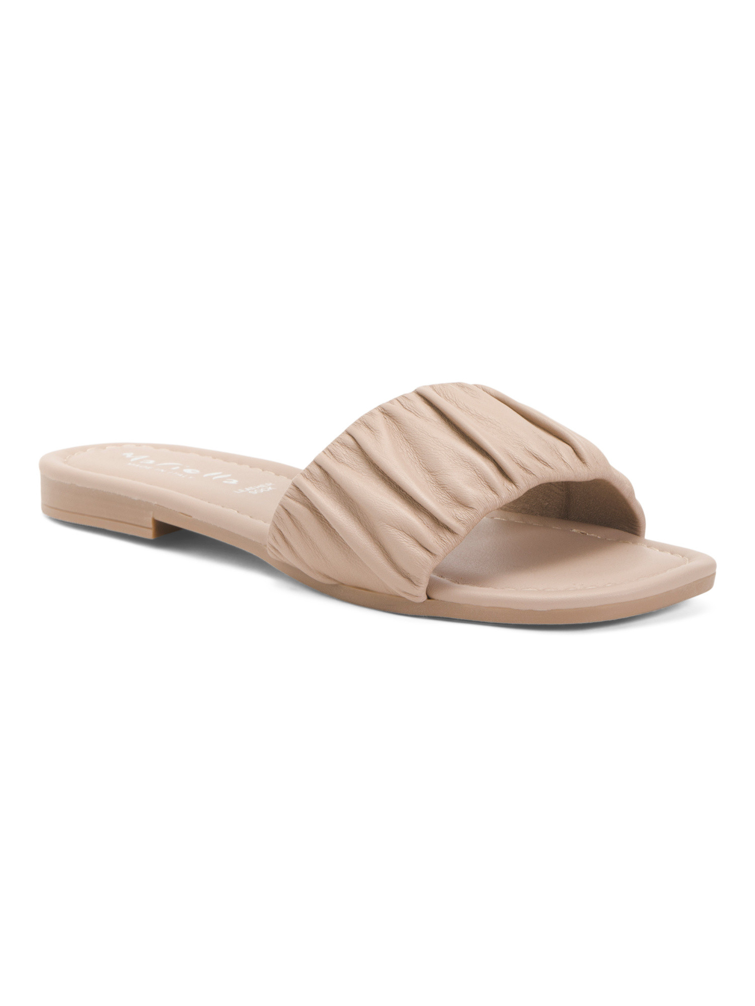 Made In Italy Leather Slide Sandals | TJ Maxx