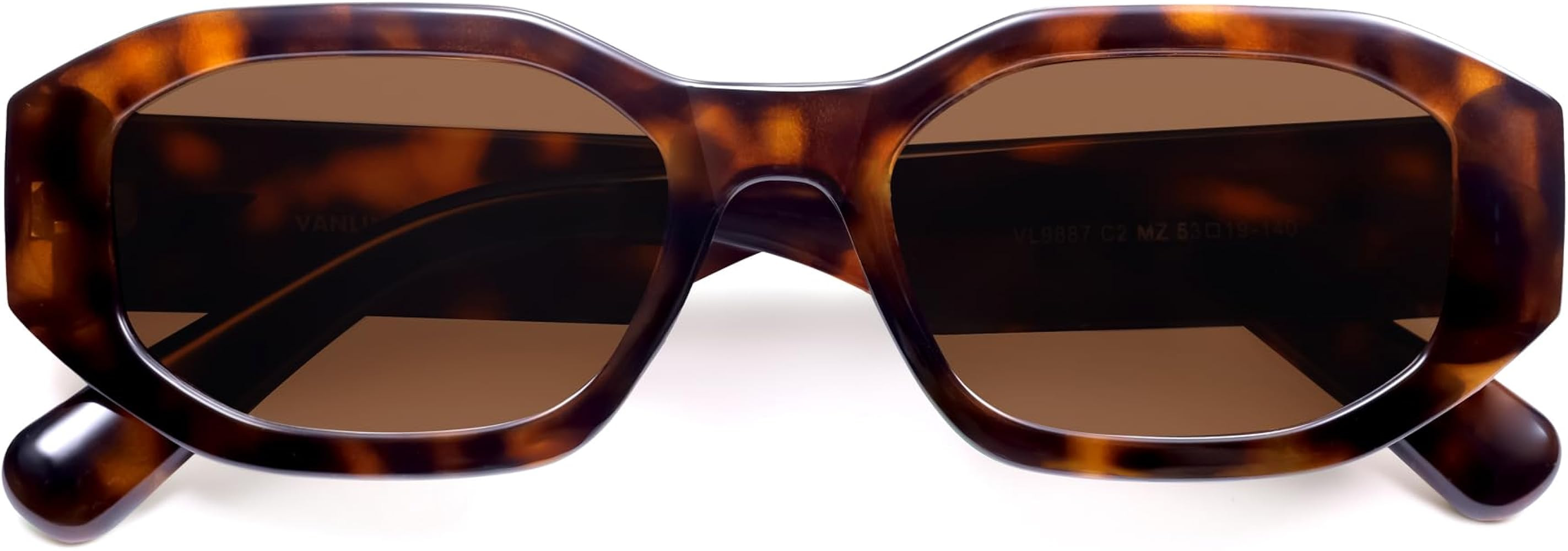 VANLINKER Trendy Polarized Hexagon Sunglasses for Women Men Retro 90s Rectangle Shades Vintage Sq... | Amazon (US)