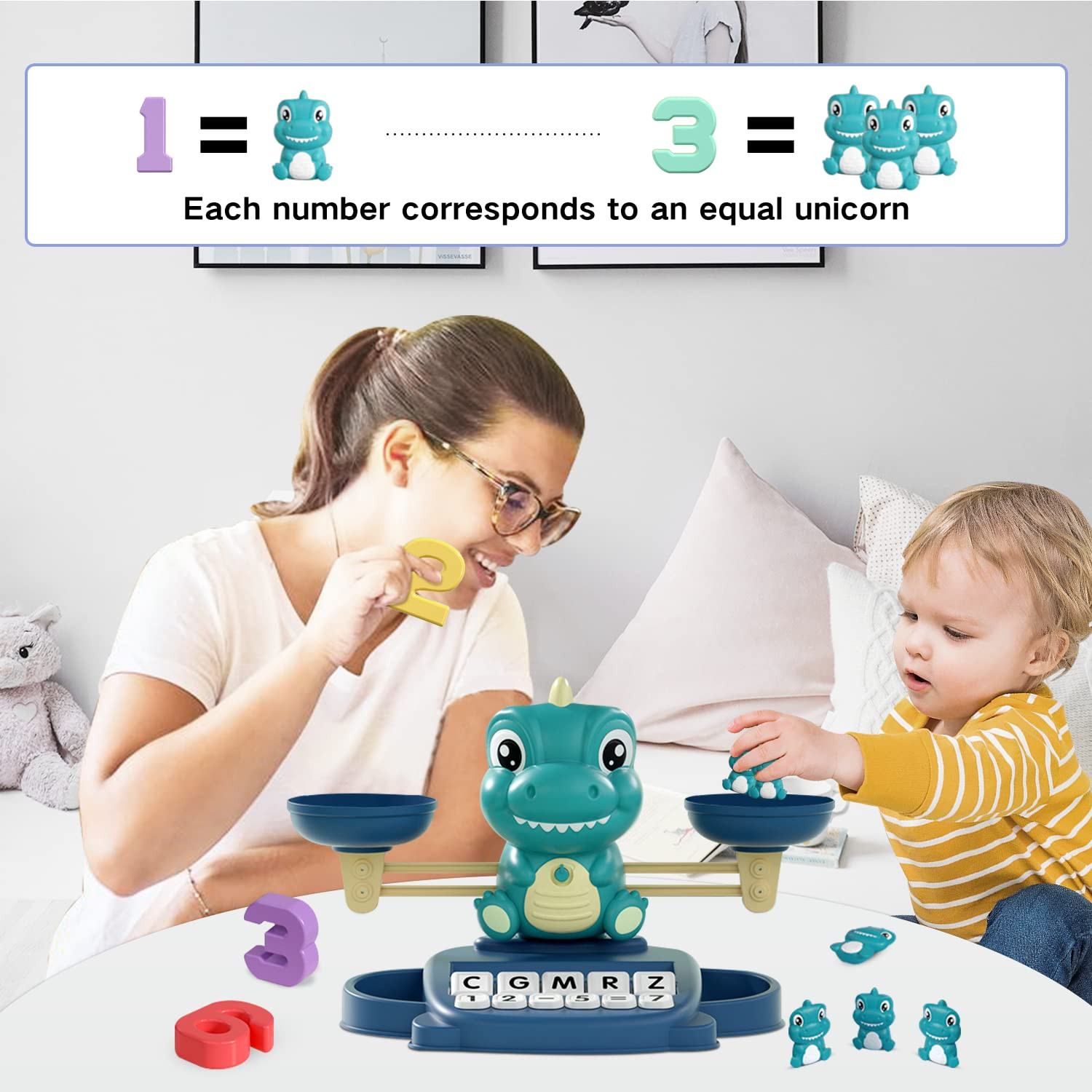 Dinosaur Kindergarten Preschool Learning Activities Math Counting Matching Letter Toys - Toddler ... | Amazon (US)