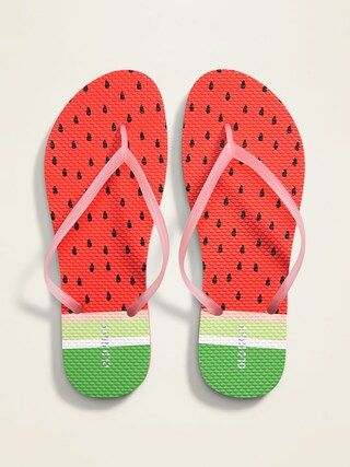 Patterned Flip-Flops for Women | Old Navy (US)