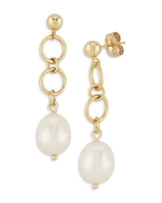 Bloomingdale's Cultured Freshwater Pearl Circle Drop Earrings in 14K Yellow Gold - 100% Exclusive... | Bloomingdale's (US)