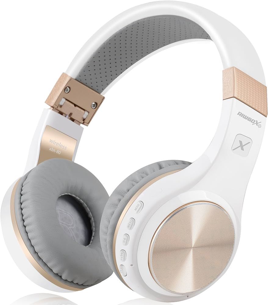 Riwbox Bluetooth Headphones, XBT-80 Folding Stereo Wireless Bluetooth Headphones Over Ear with Mi... | Amazon (US)