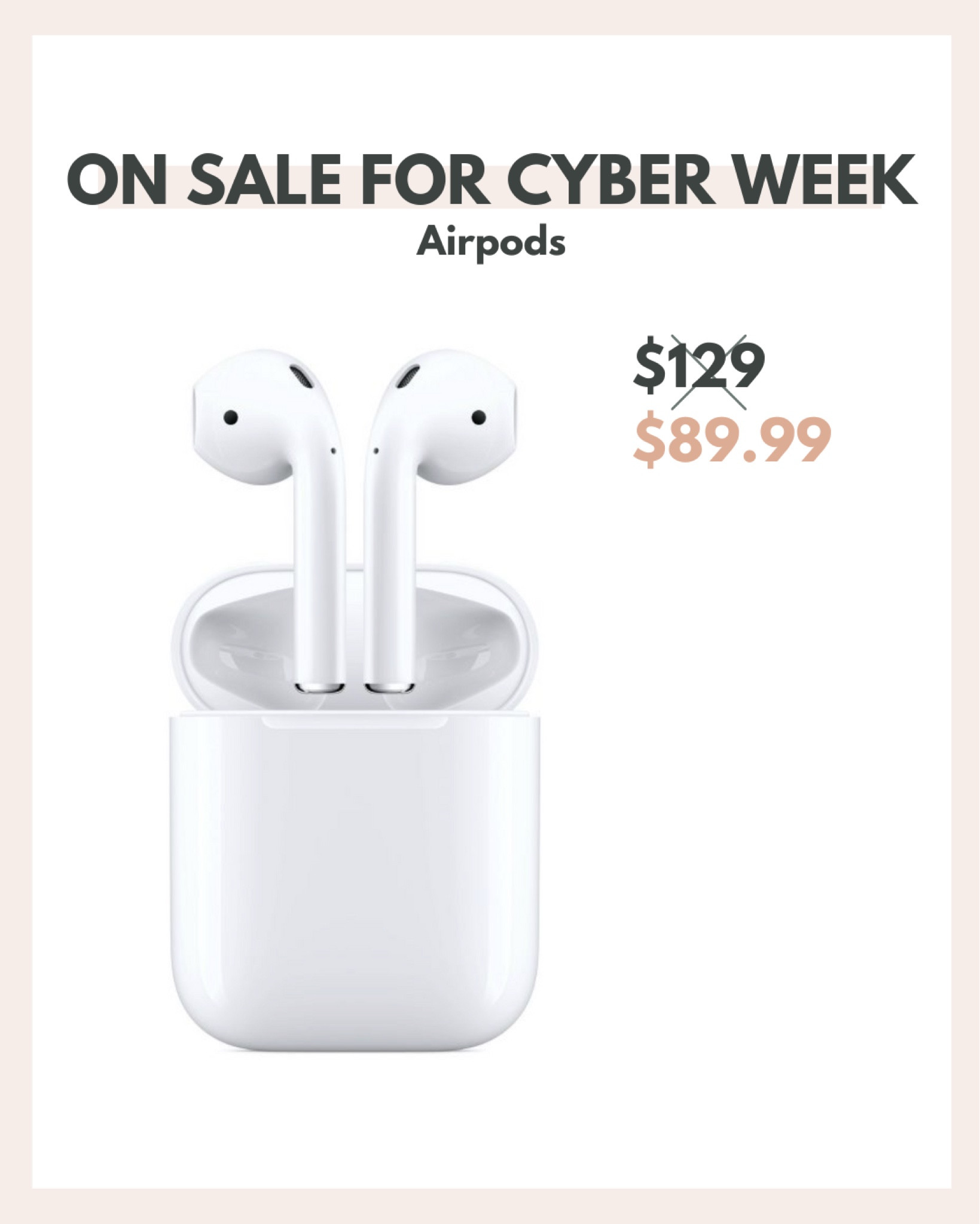 AirPods are back on sale for Cyber Week! 

#LTKunder100 #LTKCyberweek #LTKHoliday