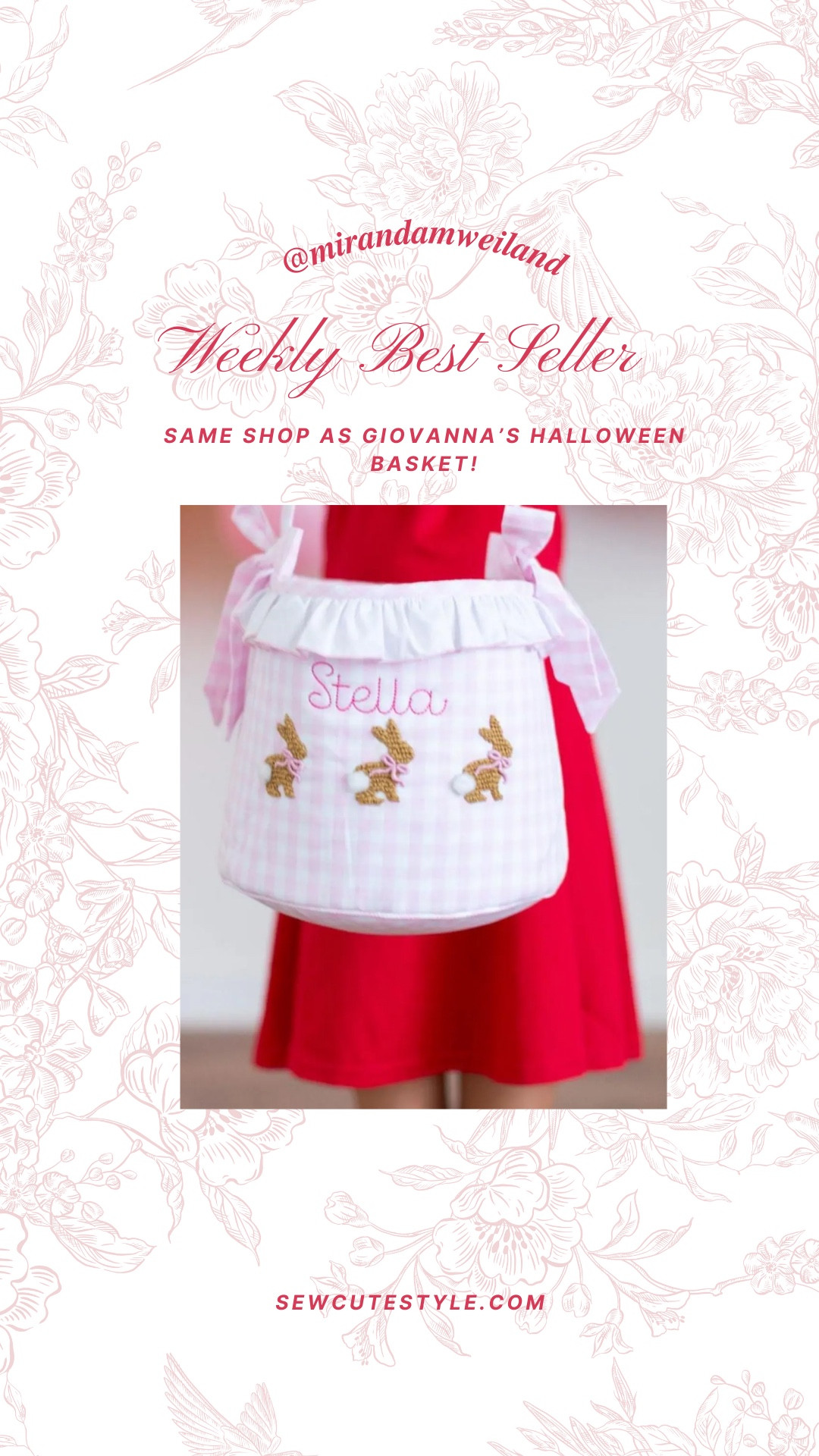 Weekly best seller! These Easter baskets are too cute. Giovanna’s Halloween bucket is from this shop and it is so precious. Perfect customized Easter basket for baby girl. Also baby boy Easter basket options available! 

#LTKKids #LTKBaby