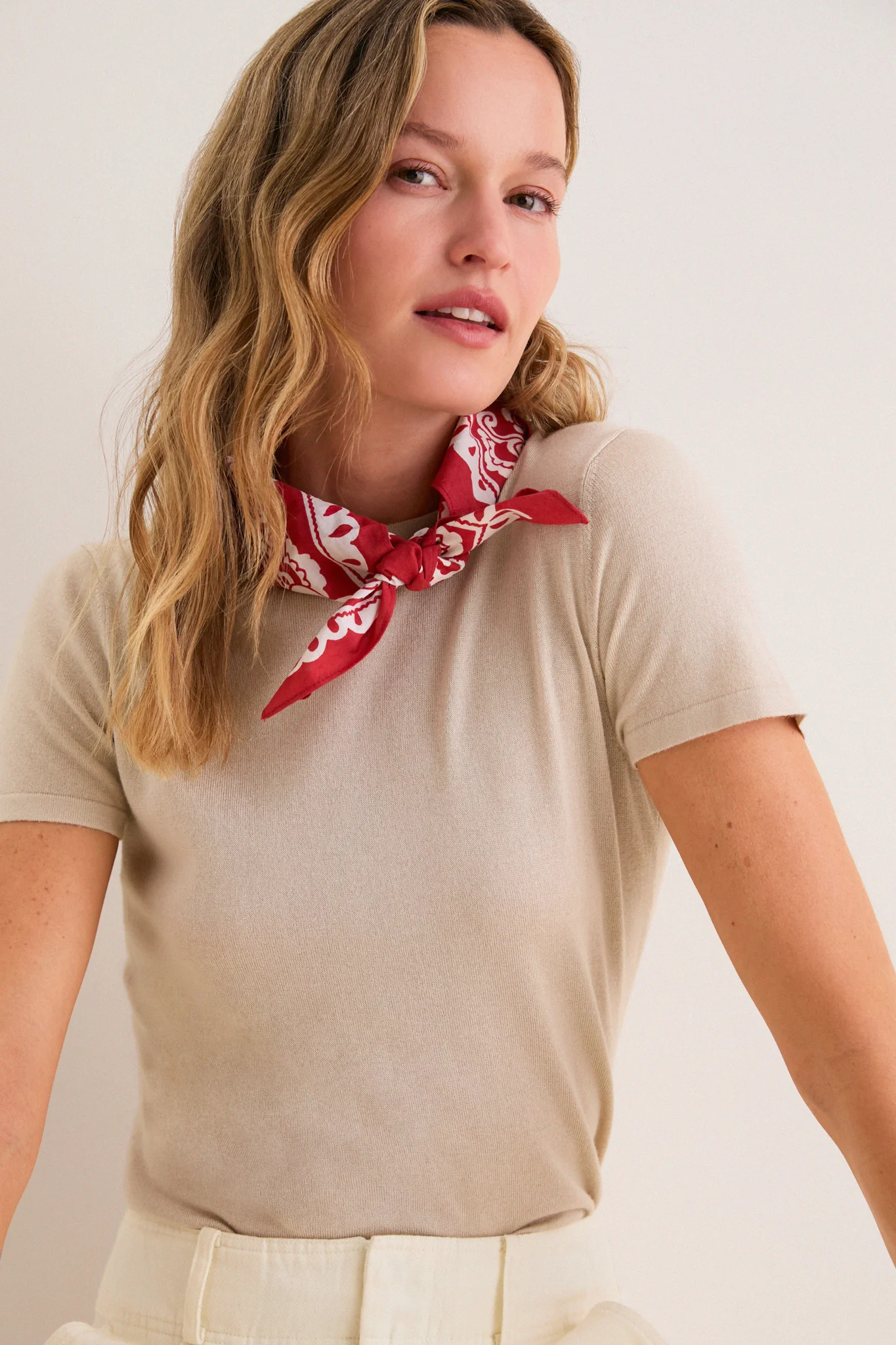 White Peach Tropical Punch Cotton Scarf | Tuckernuck (US)