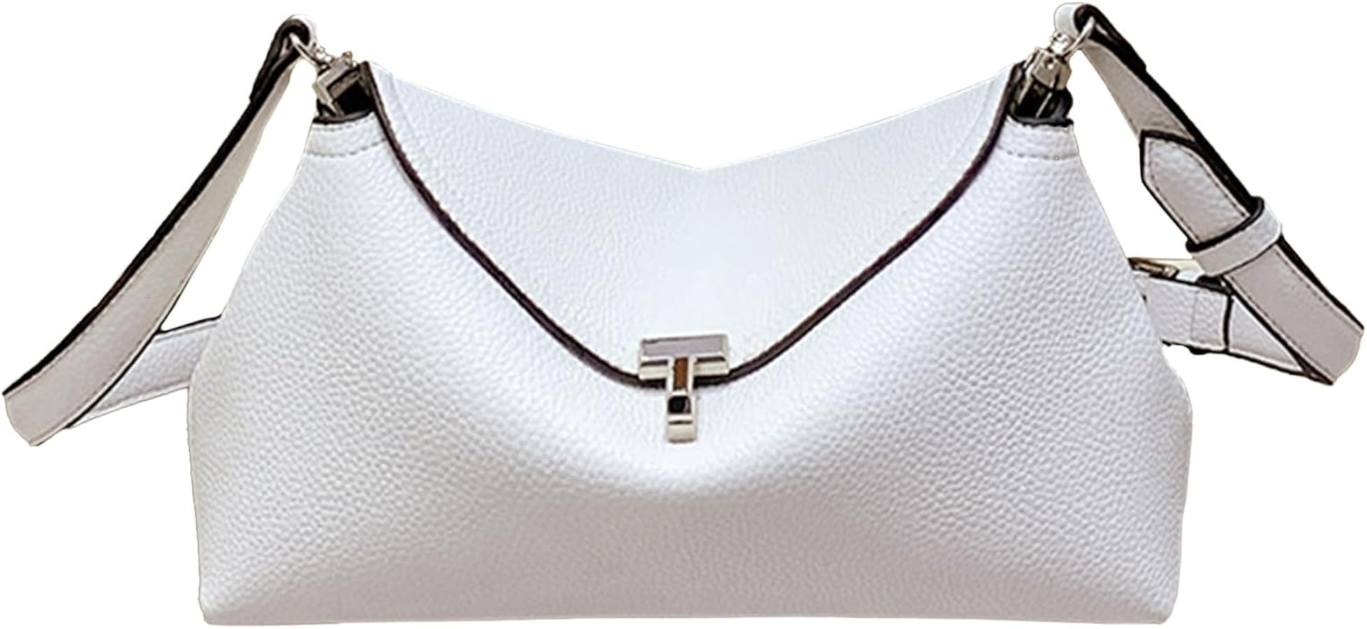 Woman Leather Handbag Luxury Leather Underarm Shoulder Casual Bag Ladies Soft Bucket Bag | Amazon (US)