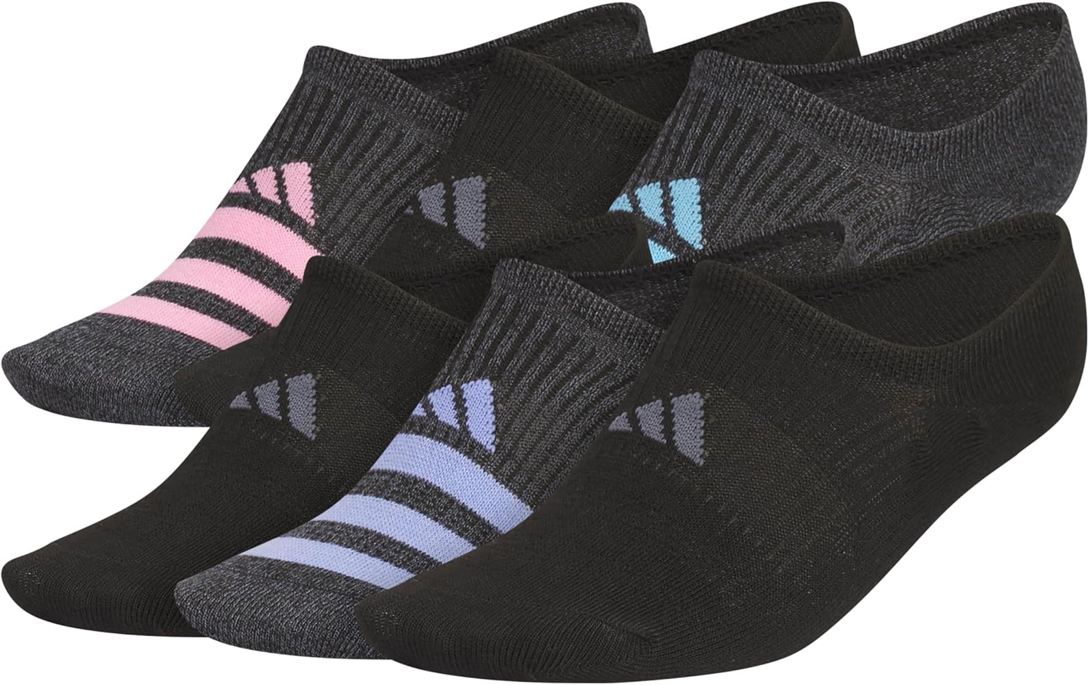 adidas Superlite Super No Show Invisible Socks 6-Pairs Lightweight & Breathable | Amazon (US)