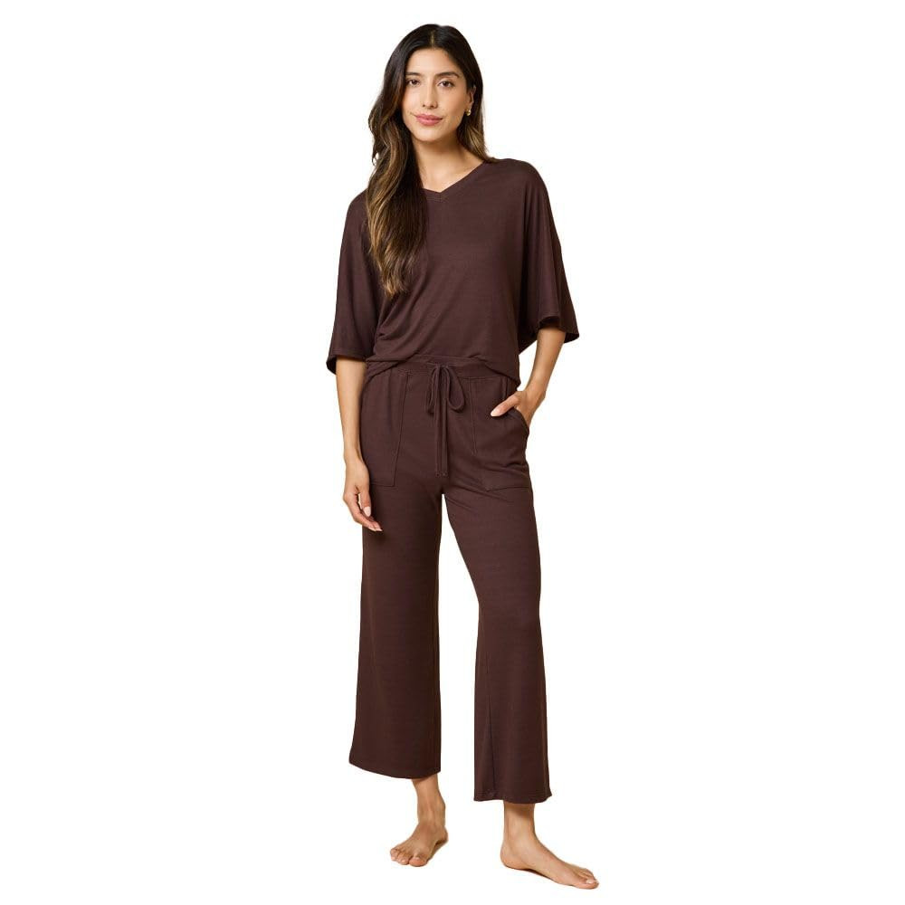 Softies Dream Relaxed V-Neck with Capri Lounge Set for Women | Amazon (US)