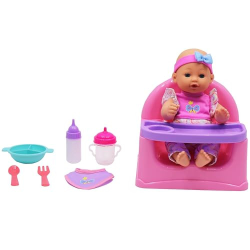 DREAM COLLECTION: Feeding Fun Doll Set w/ 12" Baby Doll - Gi-Go Dolls, Kids Playset, Ages 3+, Multicolor | Amazon (US)