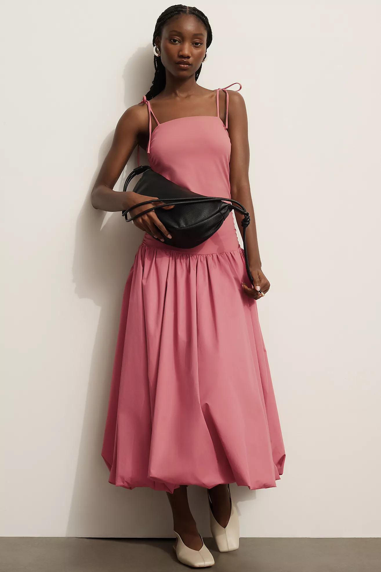 Mare Mare Sleeveless Drop-Waist Bubble-Hem Midi Dress | Anthropologie (US)