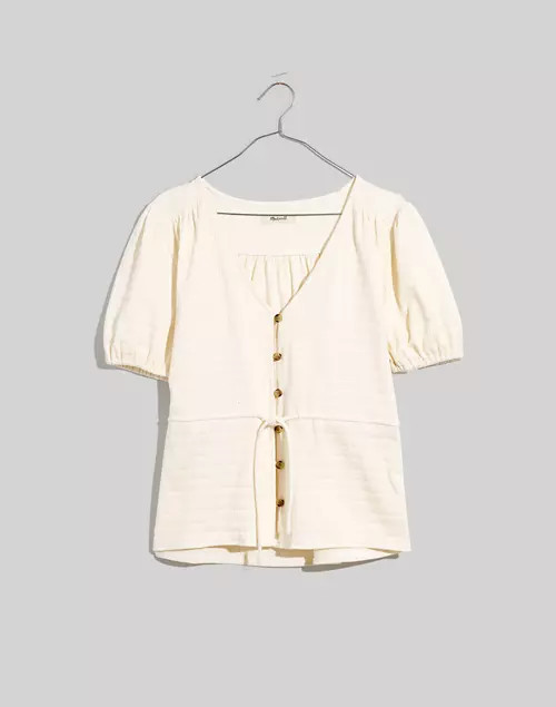 Puff-Sleeve Drawstring Top | Madewell