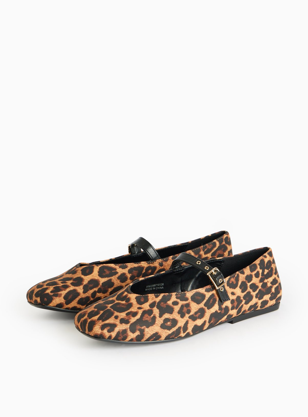 Leopard Print Faux Leather Ballerina Shoes | Tu Clothing