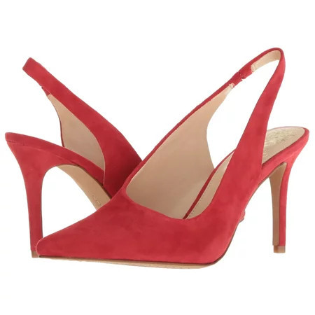 Vince Camuto Ampereta Tango Red Suede Fashion Pointed Toe Sling Back Pumps (Tango Red 5.5) | Walmart (US)