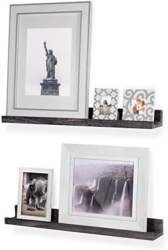 Rustic State Ted Wall Mount Narrow Picture Ledge Shelf Display | 24 Inch Floating Wooden Shelves ... | Amazon (US)