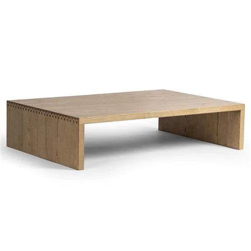 Hathaway Toasted Ash Thick Coffee Table | Kathy Kuo Home
