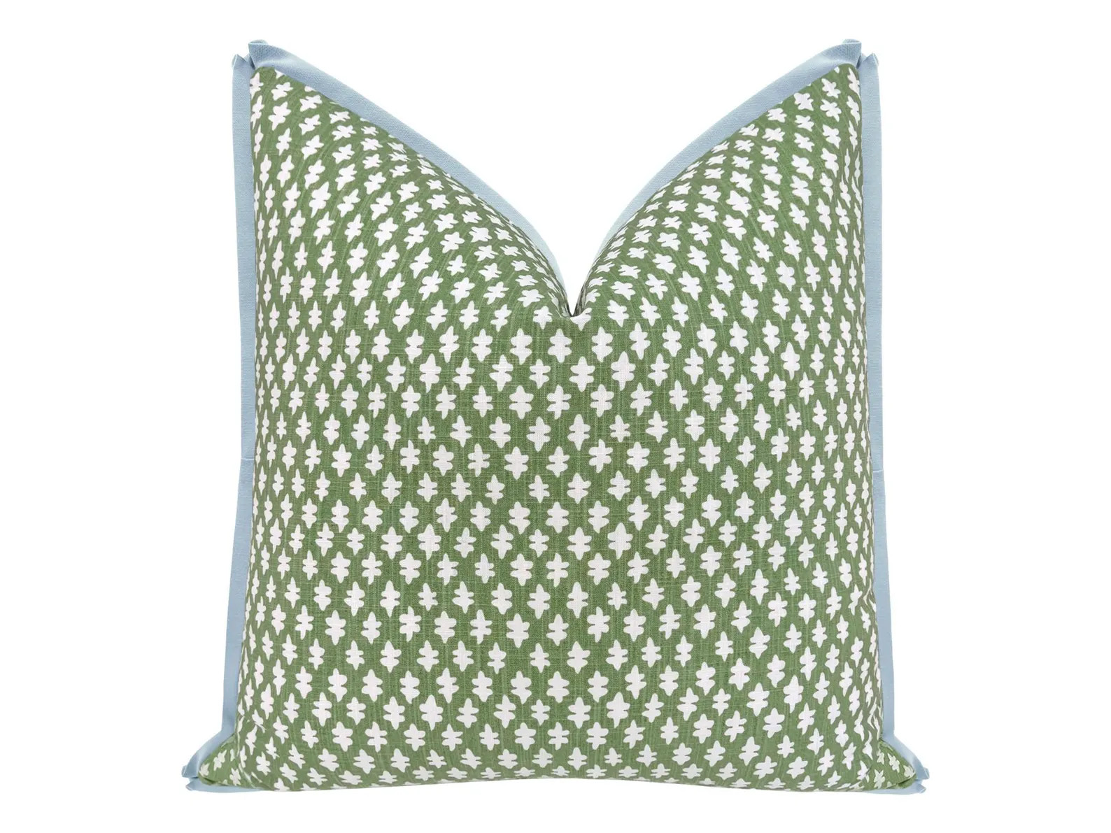 Tilly Print // Clover with Butterfly Flange | green throw pillow | designer pillow | | Etsy (Global)