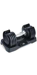 FLYBIRD Adjustable Dumbbell,25/55lb Single Dumbbell for Men and Women with Anti-Slip Metal Handle... | Amazon (US)