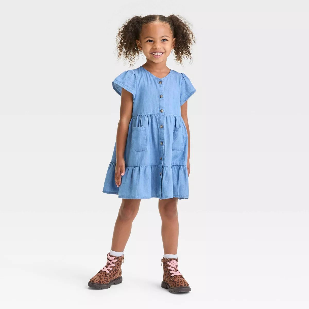 Toddler Girls' Denim Dress - Cat & Jack™ Blue | Target
