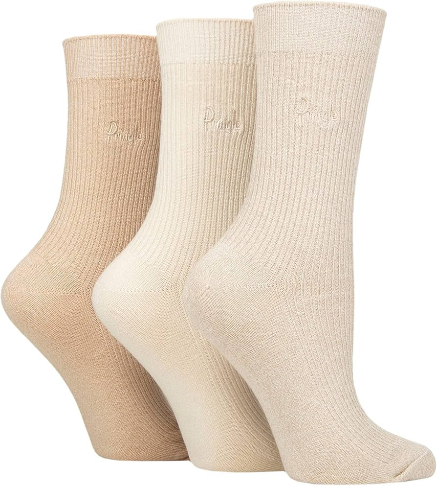Pringle Ladies Bamboo Leisure Socks Pack of 3 | Amazon (UK)