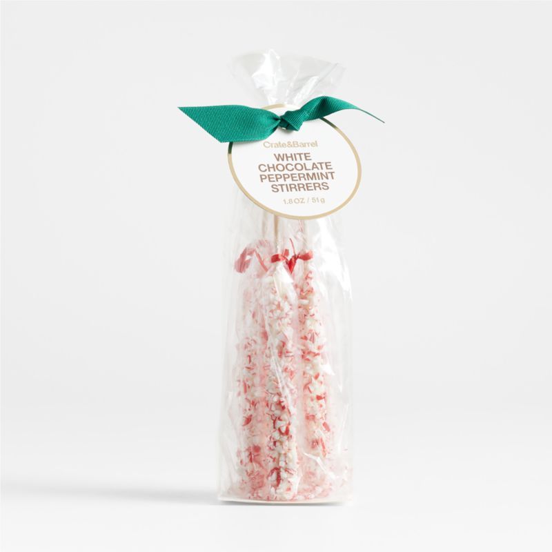 Mini Peppermint Hot Chocolate Stirrers + Reviews | Crate & Barrel | Crate & Barrel