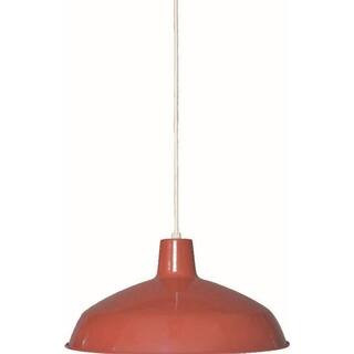 1-Light Red Interior Pendant | The Home Depot