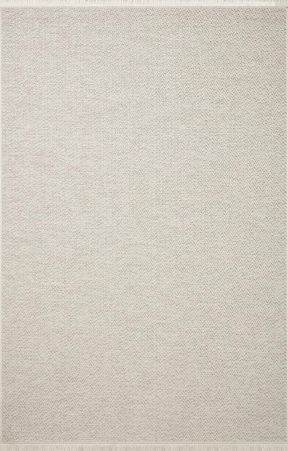 Loloi Amber Lewis x Loloi Malibu Collection MAB-01 Ivory / Dove, 7'-8" x 10', Indoor/Outdoor, Are... | Amazon (US)