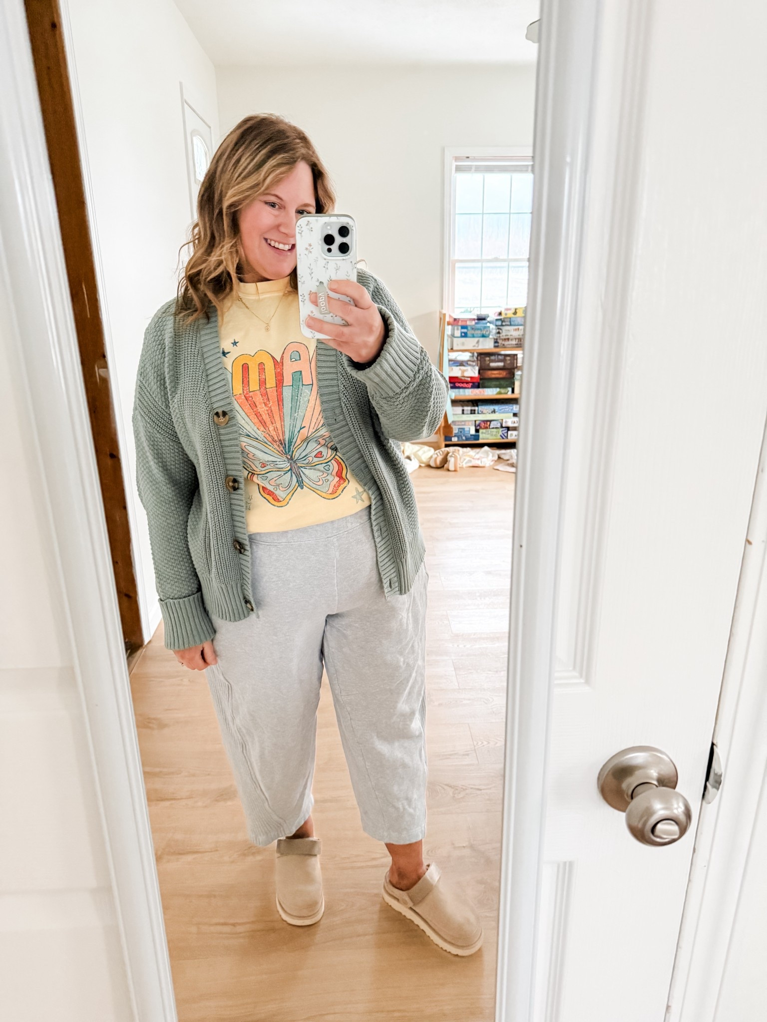 Wearing an XL in the graphic tee (use code STEPHSHARES20 to save at Mountain Moverz) an XL in the sweater and a large short in the aerie barrel sweatpants 

#LTKSaleAlert #LTKSeasonal #LTKmomlife