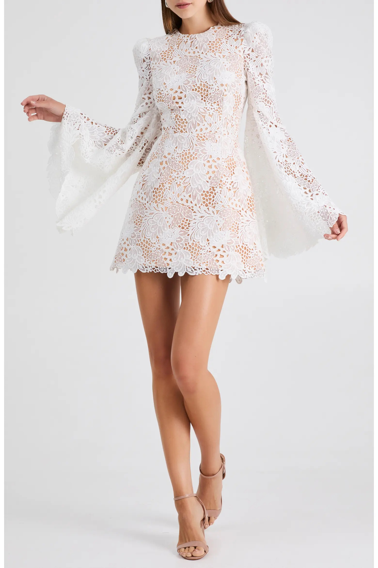 Nicole Lace Long Sleeve Cocktail Minidress (Women) | Nordstrom | Nordstrom