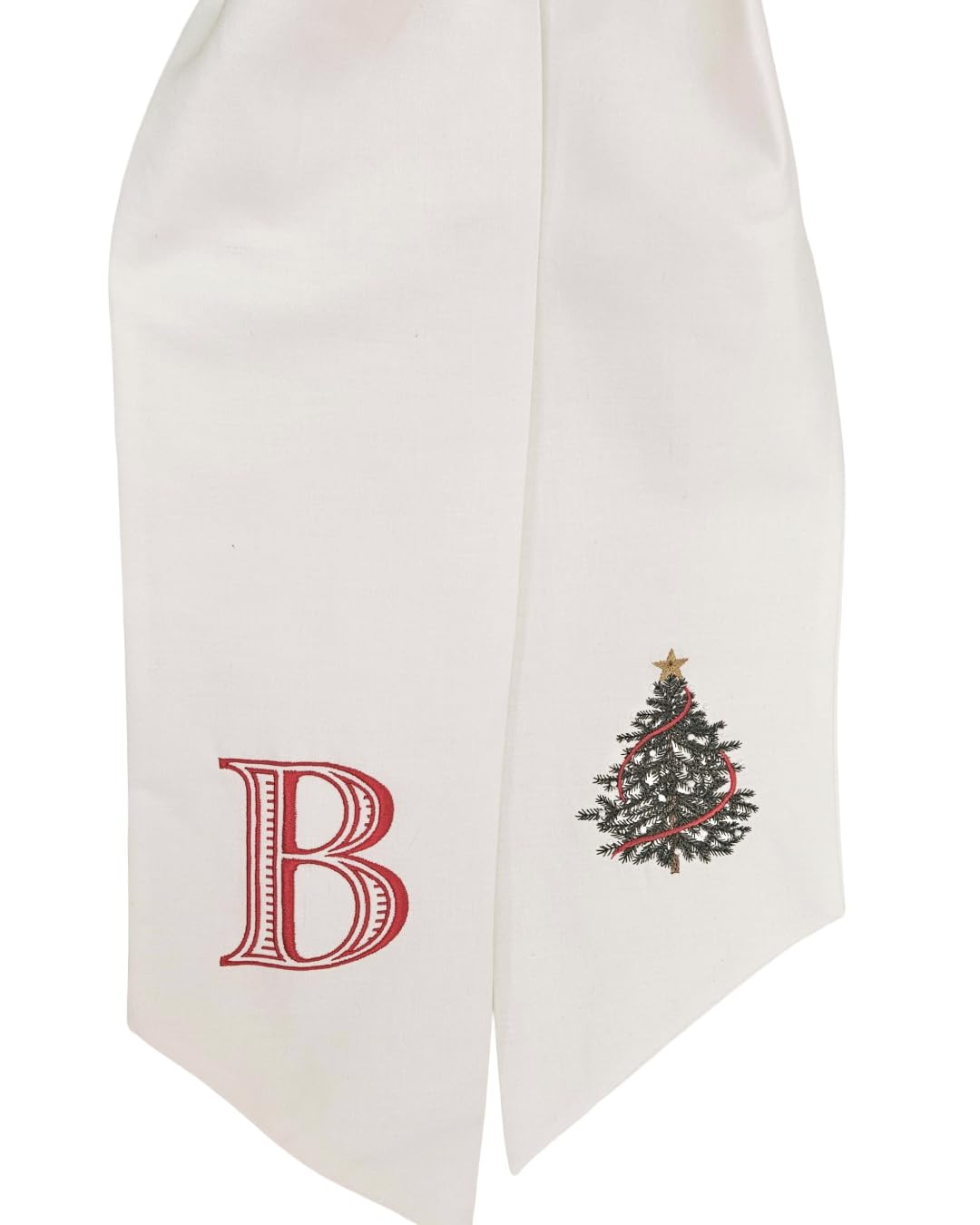 Monogram Christmas Wreath Sash: Embroidered Christmas Tree Design, Christmas Decor (Christmas Tre... | Amazon (US)