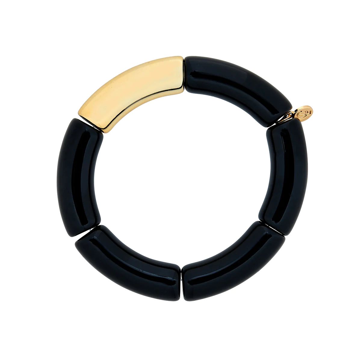 Palm Beach Bracelet- Thick Duo Black/Gold | Caryn Lawn
