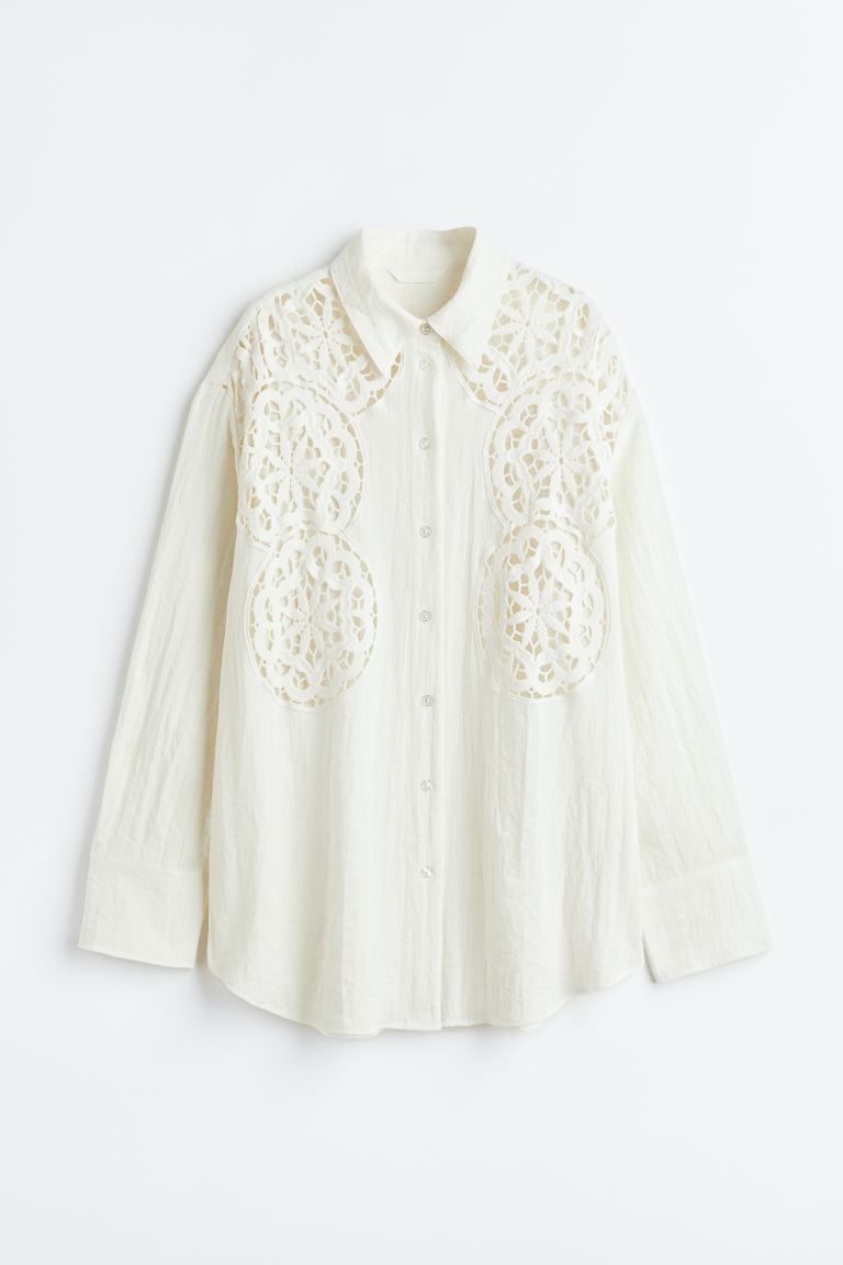 Oversized Embroidered Shirt | H&M (US)