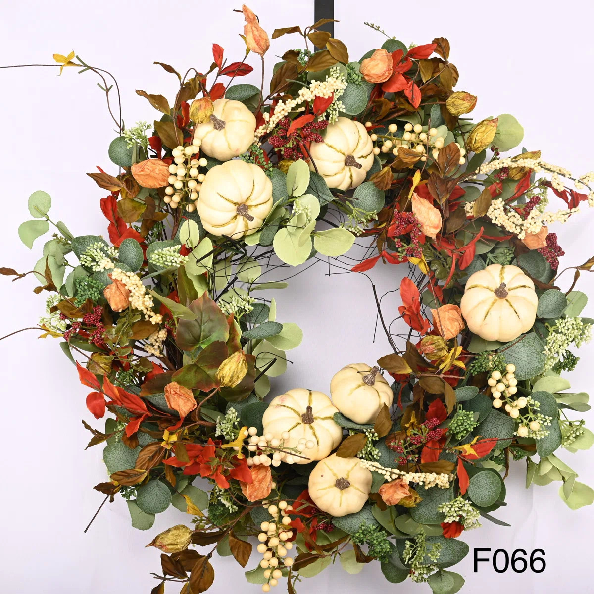 26" Handcrafted Fall Front Door Thanksgiving Day Pumpkin Wreath | Wayfair North America