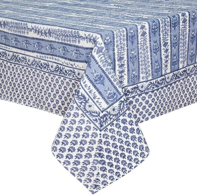 Couleur Nature Provence Avignon Blue/Marine Tablecloth 71X106 | Amazon (US)