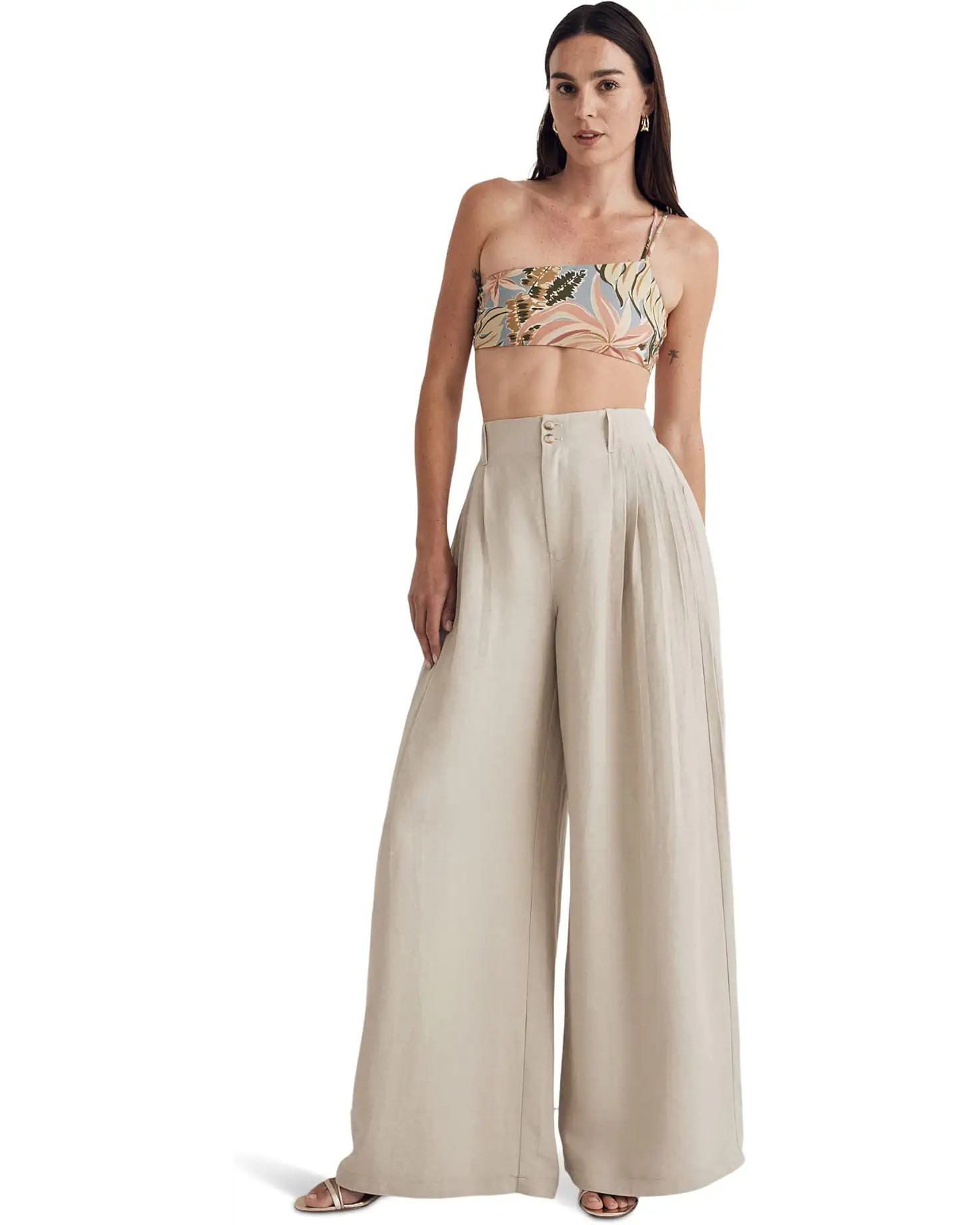 Pleated Superwide-Leg Pants | Zappos