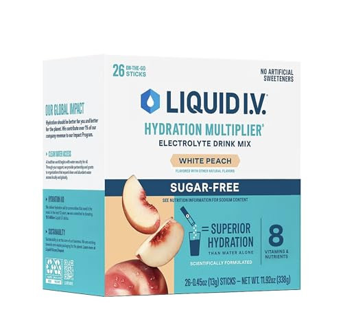 Liquid I.V. Sugarfree Hydration Multiplier White Peach - 26 Sticks (1) | Amazon (US)