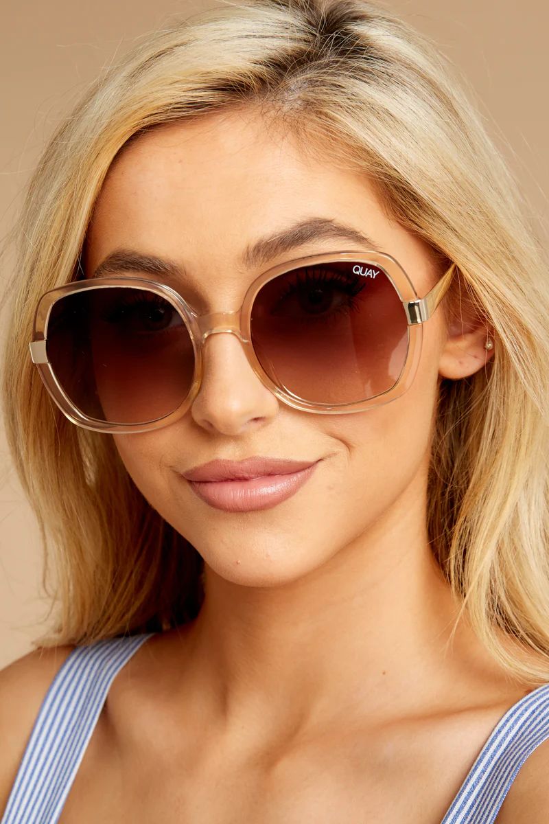 Gold Dust Champagne Brown Fade Sunglasses | Red Dress 