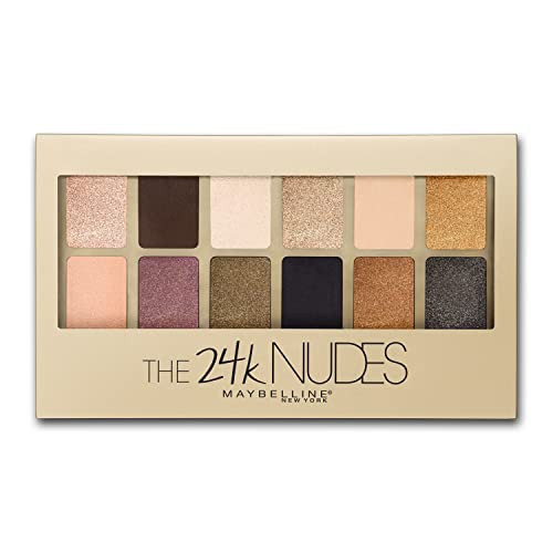 Maybelline The 24K Nudes Gold Eyeshadow Palette Makeup, 12 Pigmented Matte & Shimmer Shades, Blendable Powder, 1 Count | Amazon (US)