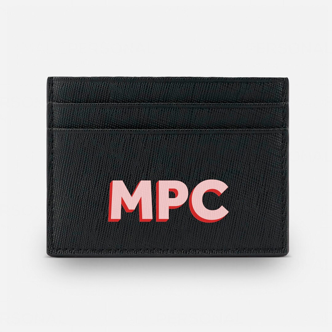 Personalised Card Holder Genuine Saffiano Leather - Etsy | Etsy (US)