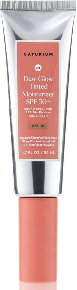 Naturium Dew-Glow Tinted Moisturizer SPF 50+ Medium, Daily Moisturizing Sunscreen & Face Primer w... | Amazon (US)