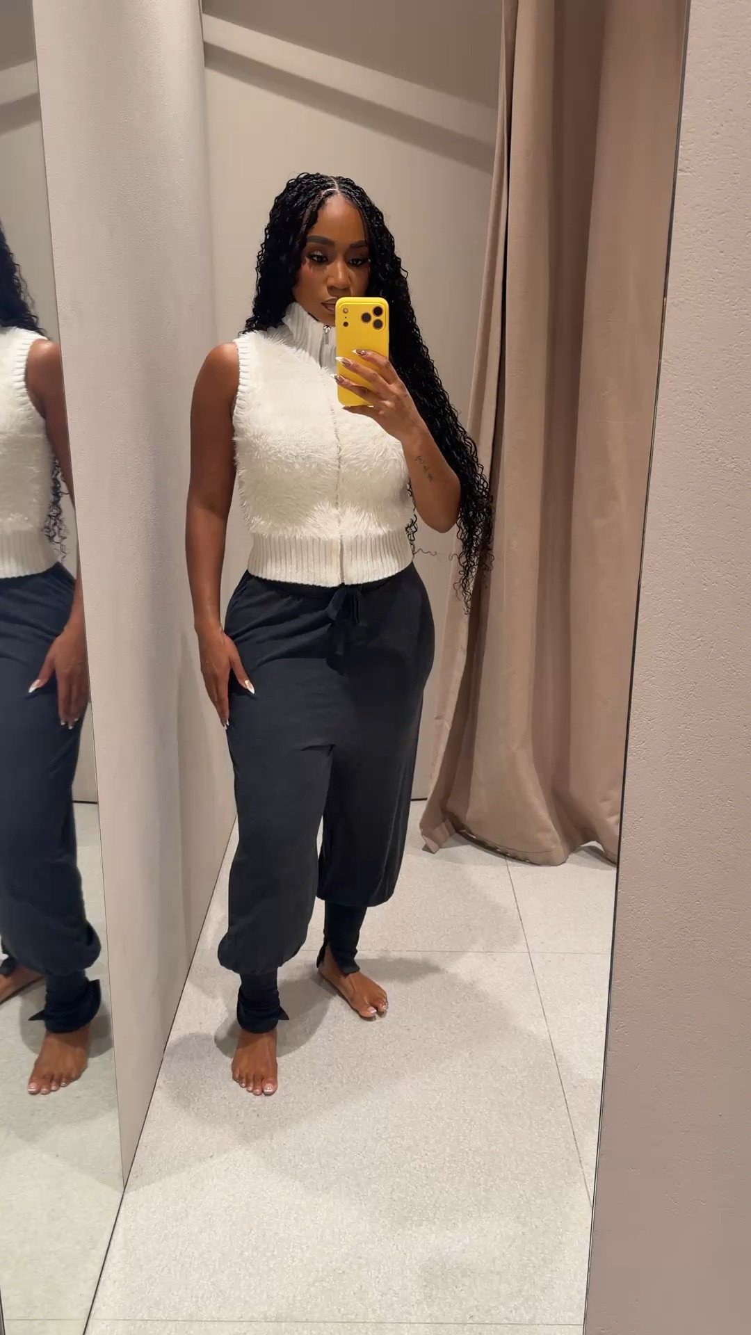 Elevated sporty chic outfit inspo! Love these leg warmer  joggers! Perfect errand pant!! Can be styled multiple ways!