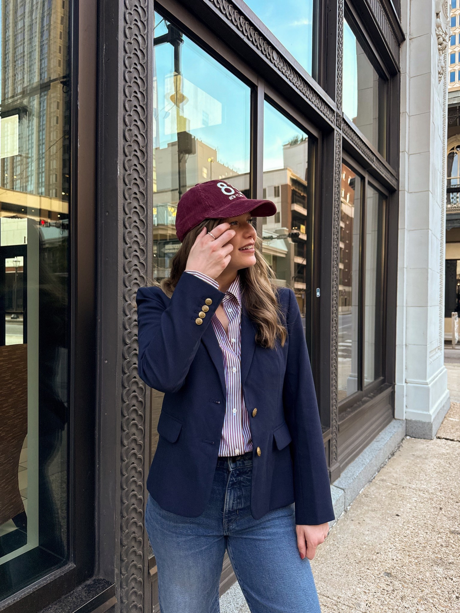 IN. LOVE. with this outfit from @jcrew. You can never go wrong with a classic navy blazer—it’s an absolute staple that everyone needs. I wanted an elevated look but something that was fun, so I added a corduroy ball cap to finish off the look. There are truly so many ways to style a blazer. Wear it with jeans, trousers, over a dress or with a skirt! Dress it up with a pair of suede ankle boots (like I’m wearing in this pic) or style it a bit more casually with a pair of sneakers. The best part? You can wear it year round!


#injcrew #ad

fall fashion, jeans, womens fashion, ootd, new york style, cardigan, sweater, rollneck sweater, denim, straight leg jeans, suede boots, ball cap, new england autumn, city style, ivy league, preppy, timeless, classic, college outfit, mom outfit, cropped jacket, loafers, 


#LTKSeasonal #LTKWorkwear #LTKStyleTip