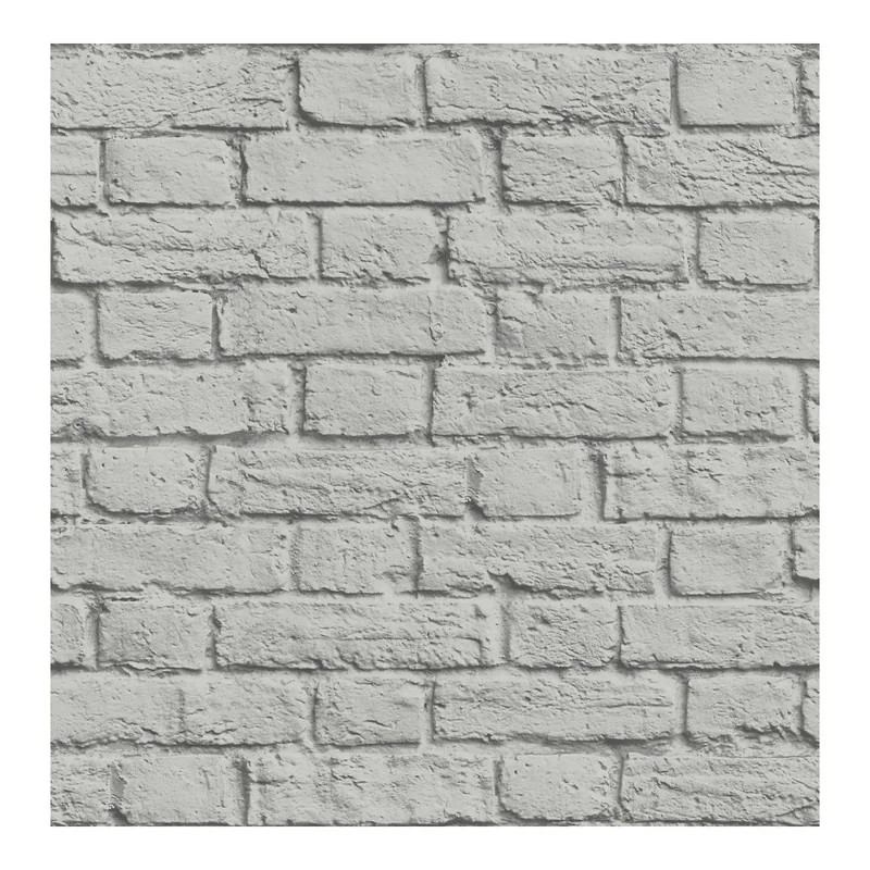 Cologne Grey Painted Brick Wallpaper - 20.5 x 396 x 0.025 (20.5 x 396 x 0.025) | Bed Bath & Beyond