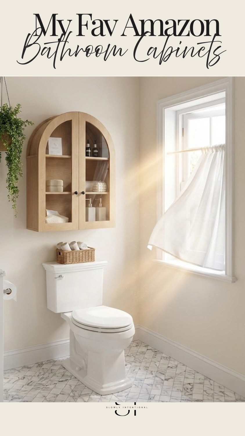 I am so happy with these finds that help turn a messy bathroom into a relaxing spa! These wall cabinets are perfect because they keep everything off the counters but still look like they belong in a fancy magazine. I found some amazing arched and fluted styles that give you that high-end designer look without the high-end price tag.
Having a place for all the extra soaps and towels makes the mornings go so much smoother for everyone. These pieces are made to be both pretty and functional, so you can hide the clutter behind beautiful doors. Whether you like the modern farmhouse style or something a bit more cozy, these are the best ways to upgrade your space on a budget. You can easily hang these up to get more room in even the tiniest bathrooms!

#LTKHome