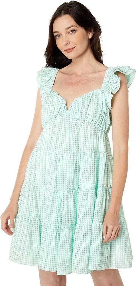 English Factory Women's Gingham Printed Tiered Mini Dress | Amazon (US)