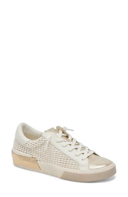Dolce Vita Zina Sneaker in Bone/Gold Knit at Nordstrom, Size 5 | Nordstrom