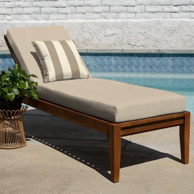 Meridian Outdoor Chaise Lounge Cushion – Weather-Resistant, Reversible, Plush Comfort | Wayfair North America