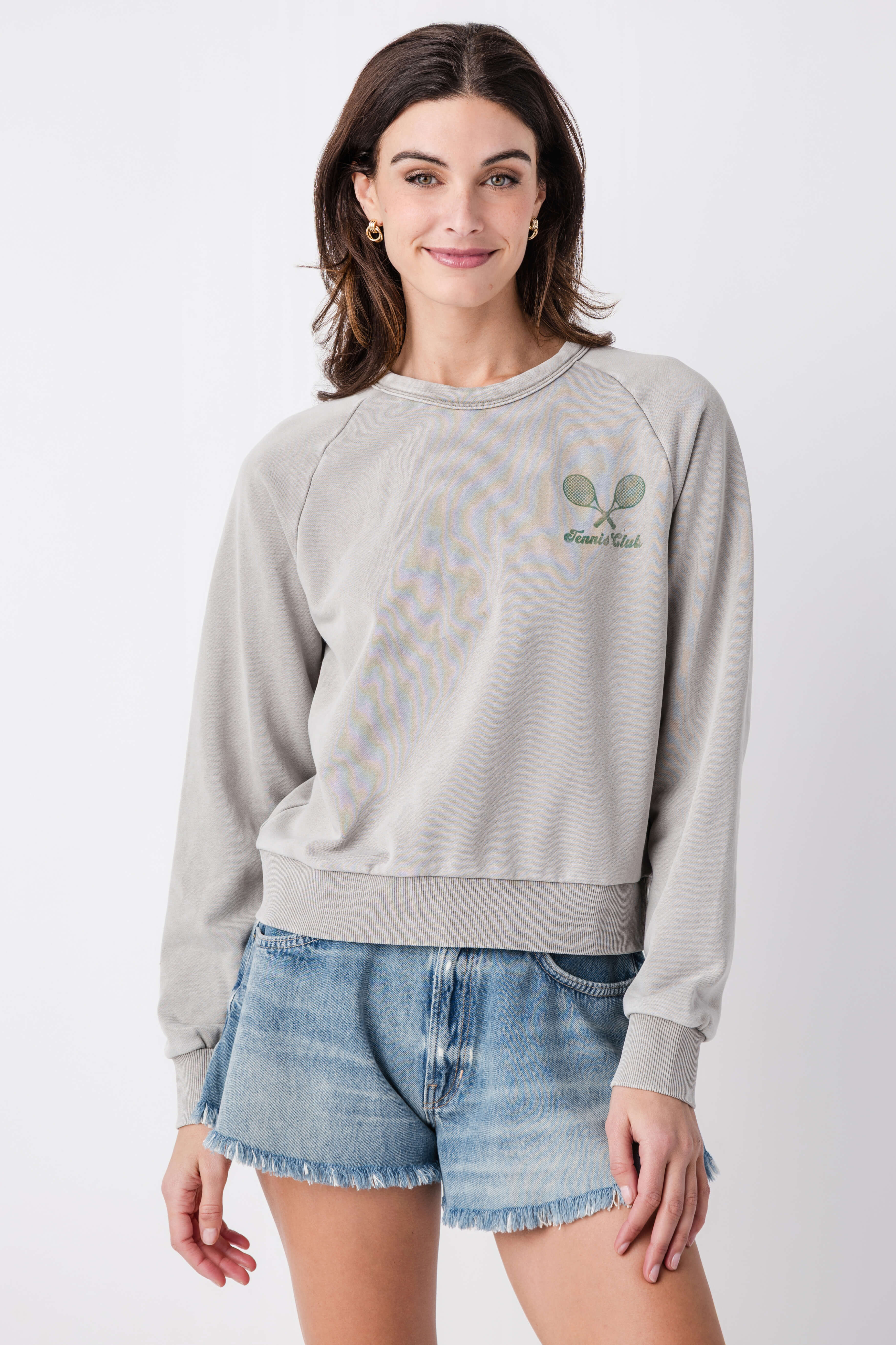 Raisonnel Tennis Graphic Crewneck Sweatshirt | Social Threads