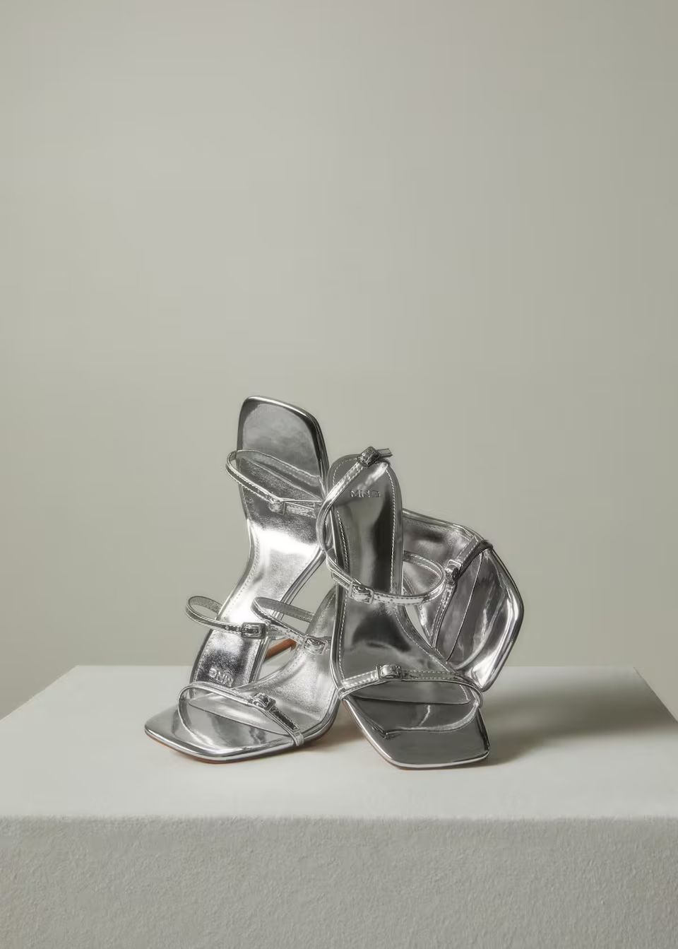 Metallic straps sandals -  Women | Mango United Kingdom | MANGO (UK)