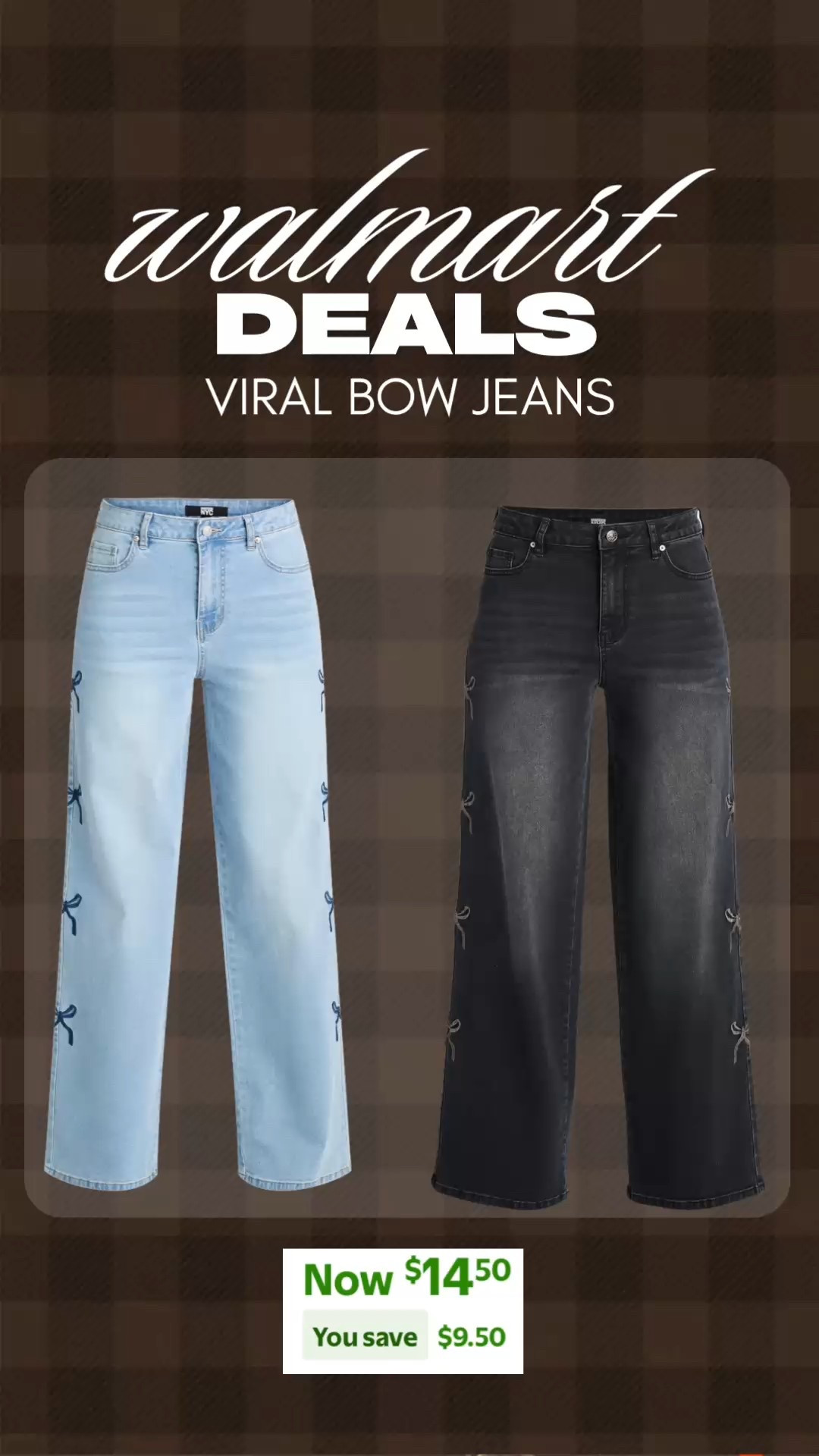 The viral bow jeans are on MAJOR sale! 

Walmart finds, Walmart fashion, Walmart style, Walmart deals, Christmas outfit, holiday fashion, holiday outfit, fall fashion 

#LTKSaleAlert #LTKSeasonal #LTKFindsUnder50