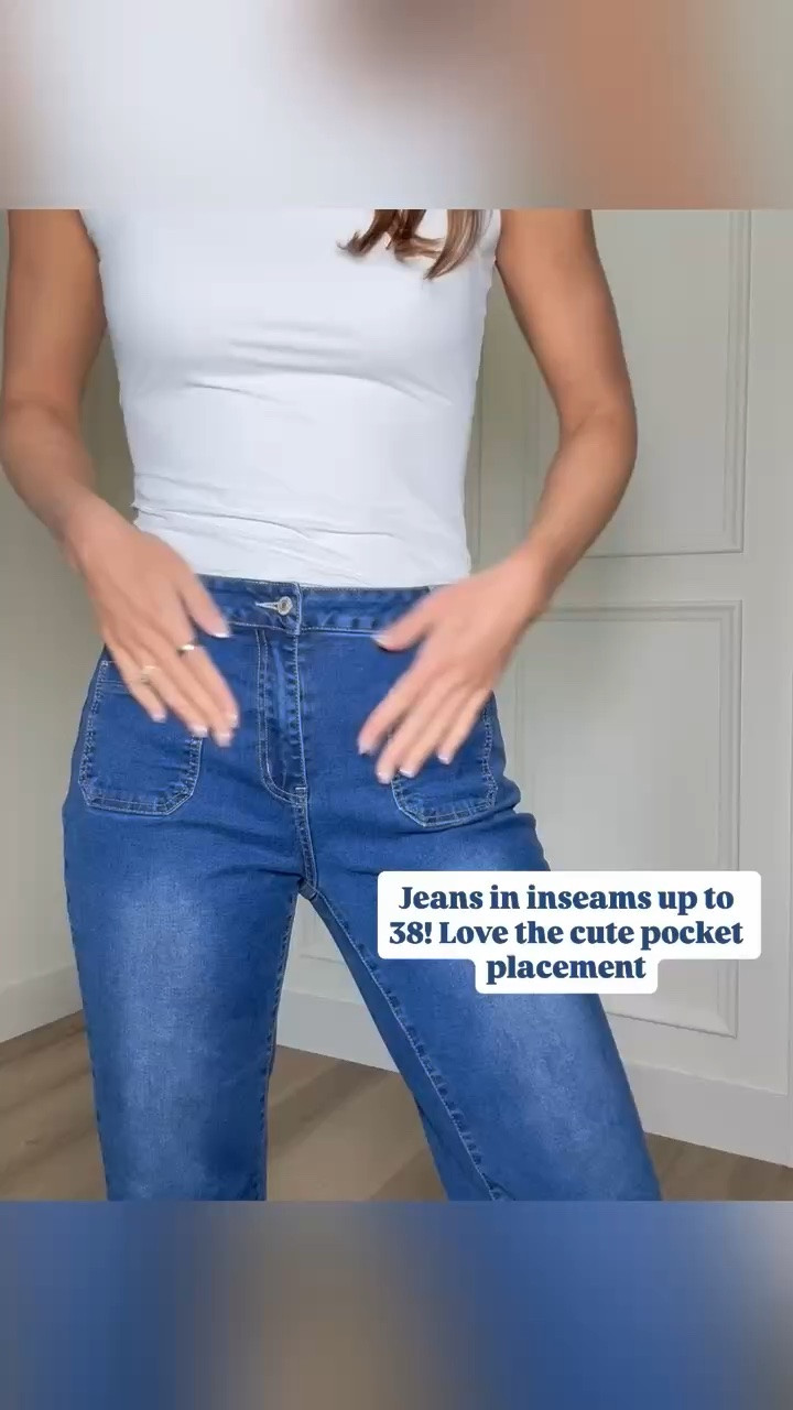 Jeans with inseams up to 38 inches?! Tall girls, these are worth a look! I love the front patch pockets, flattering high waist, and the fact that we finally have length options that work for long legs.
Tall girl jeans, 38 inch inseam jeans, Long inseam jeans, Patch pocket jeans, High waisted denim, Jeans for tall women, Tall friendly denim, Long length jeans, Tall girl fashion, Fall denim, Long leg approved, StangandCo